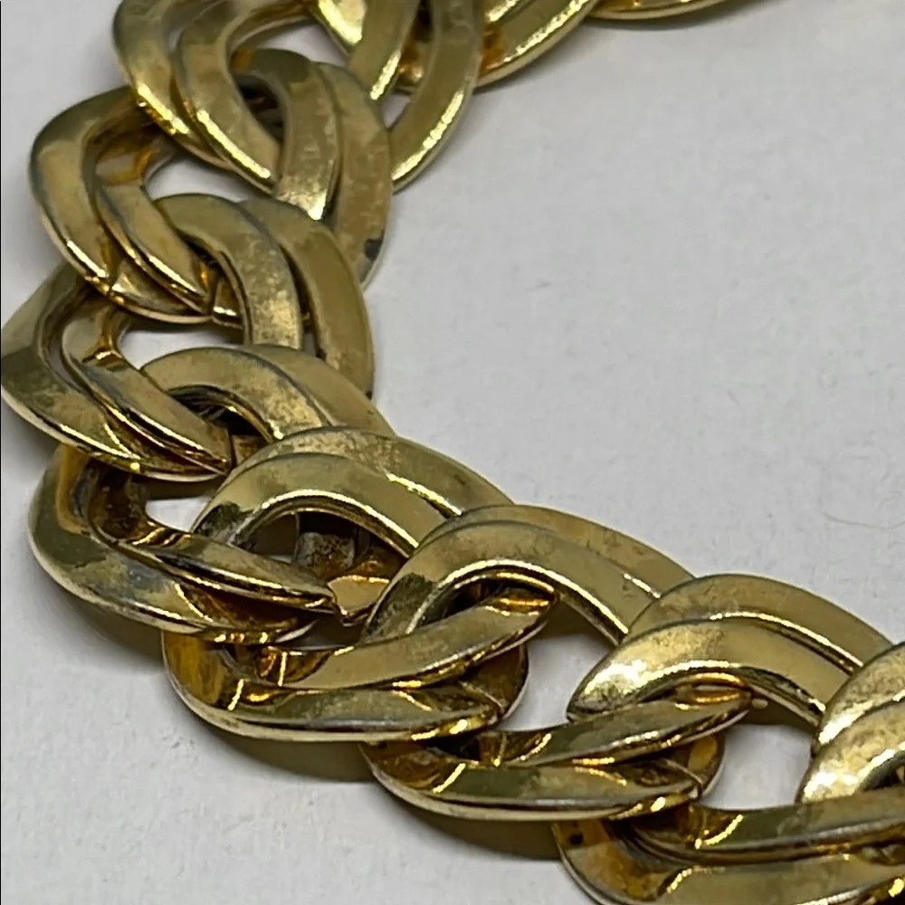 Vintage Chunky Gold Chain Bracelet
